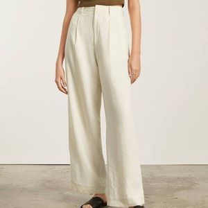 Wide Leg Linen Trousers